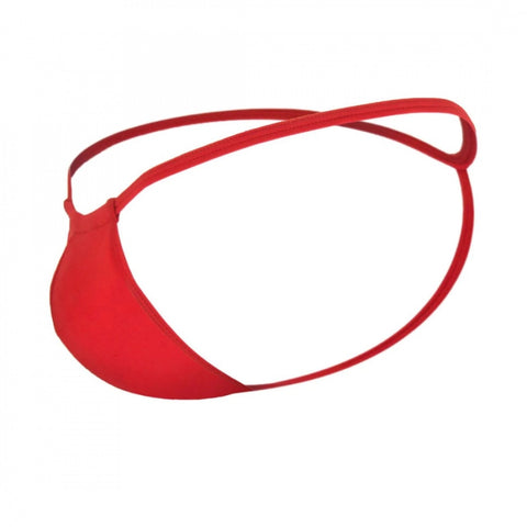 Generic Men's Cotton Spandex G String Pouch Underwear Underwear (Red)
