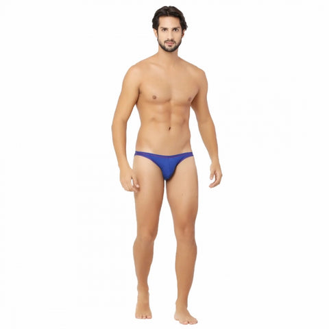 Generic Men's Cotton Spandex Hip Cut Briefs Underwear (Blue)
