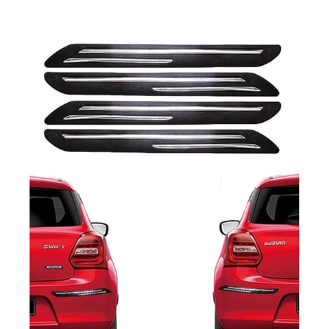 Generic Set Of 4 Universal Car Bumper Protector Guard (Black)
