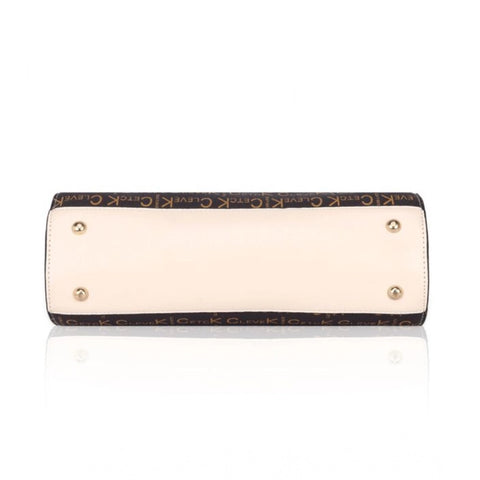 Generic Women's Faux Leather Printed Handbag (Beige)