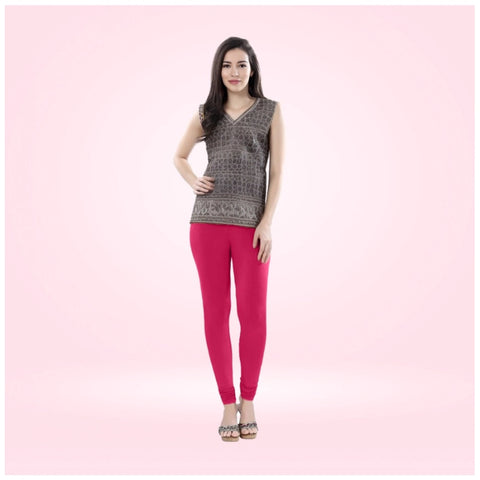 Generic Women's Cotton Blended Solid Churidar leggings (Rani)