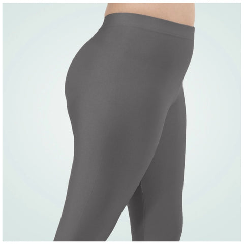 Generic Women's Cotton Blended Solid Shimmer Ankle leggings (Dark Gray)