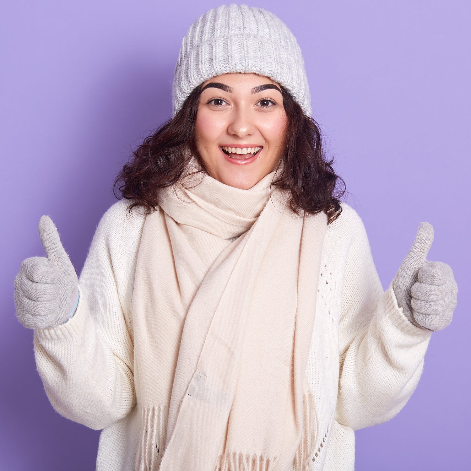 Cotton-lined skull cap for women