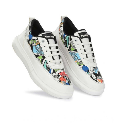 Generic Men's Casual Synthetic Lace-ups Casual Shoes (White)