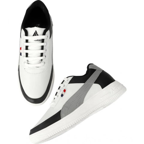 Generic Men's Casual Synthetic Lace-ups Casual Shoes (White)