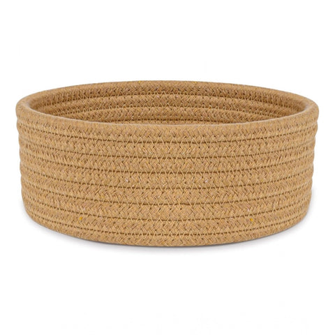 Generic Cotton 8x3 Inch Round 1 Pcs Bedside Organizer (Beige)