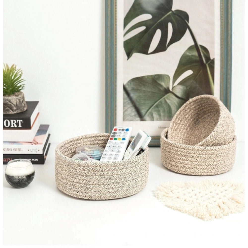 Generic Cotton 8x3 Inch Kidi Round 3 Set Bedside Organizer (Kidi)
