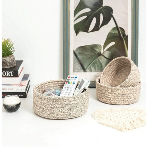 Generic Cotton 8x3 Inch Kidi Round 3 Set Bedside Organizer (Kidi)
