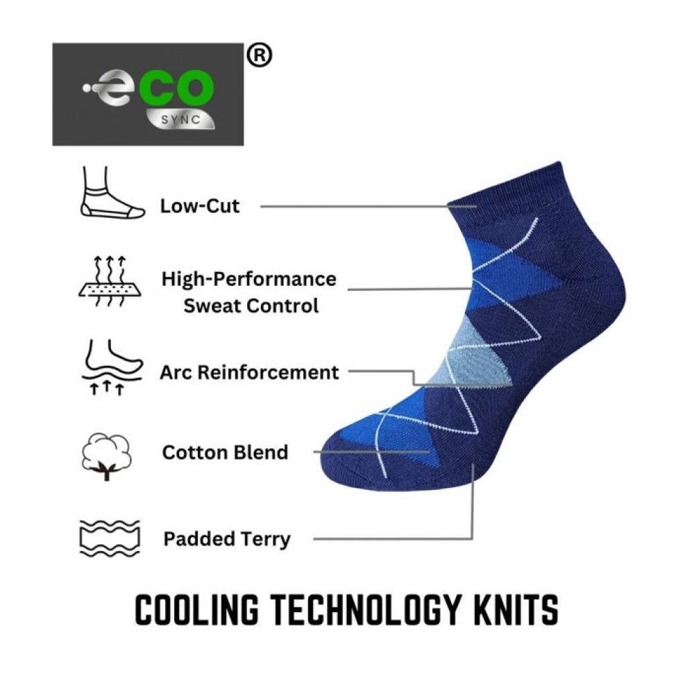 Generic 3_Pair Set Unisex Casual Cotton Printed Low Cut Socks (Multicolor)