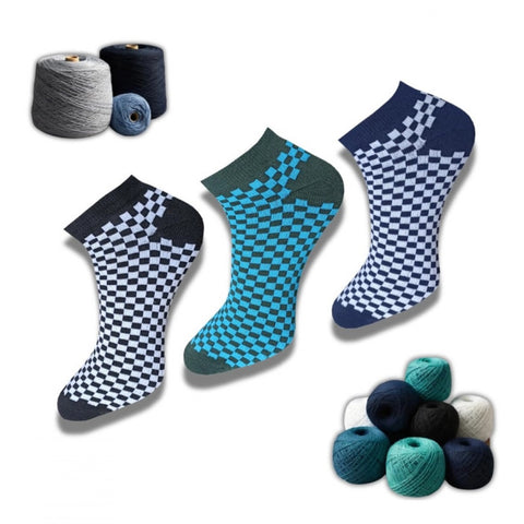 Generic 3_Pair Set Unisex Casual Cotton Printed Low Cut Socks (Multicolor)