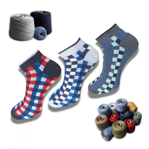 Generic 3_Pair Set Unisex Casual Cotton Printed Low Cut Socks (Multicolor)